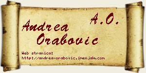 Andrea Orabović vizit kartica